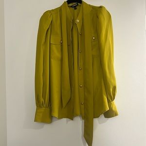 Green Express tie blouse
